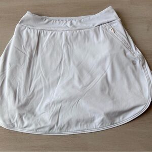 Women's Khaki Athletic Skort with Zip Pocket